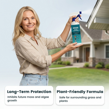 🌧️🏠 50% RABATT! Moos- und Algenreiniger-Spray für verschiedene Dachflächen – Aufsprühen, abspülen und strahlend sauber! Schonend zu Pflanzen, für ein sauberes Dach in wenigen Minuten. ✨