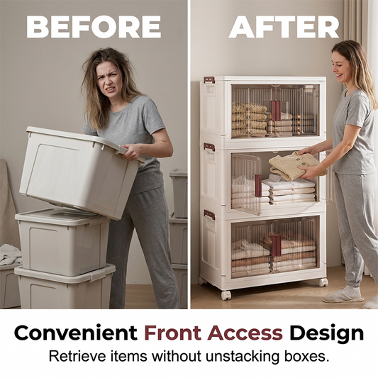 ⏰ 50 % KORTING – Slechts korte tijd 🏠 Opvouwbare opbergkast 📦 Stofdicht, zonder montage & ideaal voor kleding, speelgoed, boeken en beddengoed