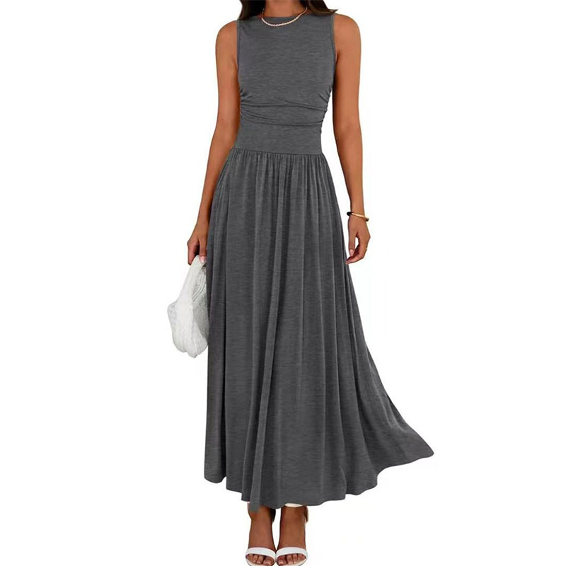 Einfarbiges Plisseekleid mit Taschen – figurbetont, weiter Rock & feminin👗✨