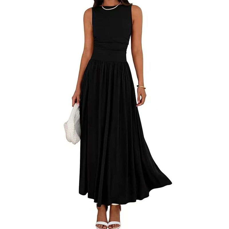 Einfarbiges Plisseekleid mit Taschen – figurbetont, weiter Rock & feminin👗✨