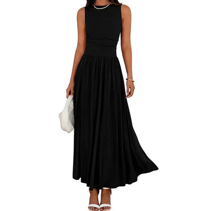 Einfarbiges Plisseekleid mit Taschen – figurbetont, weiter Rock & feminin👗✨
