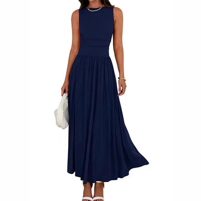 Einfarbiges Plisseekleid mit Taschen – figurbetont, weiter Rock & feminin👗✨