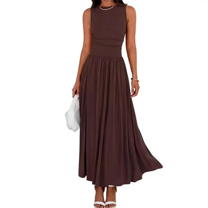 Einfarbiges Plisseekleid mit Taschen – figurbetont, weiter Rock & feminin👗✨