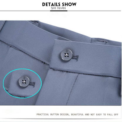 Herren Anzughose aus kühlender Eisseide – schnelltrocknend, atmungsaktiv & knitterarm – ideal für Büro, Reisen & warme Tage👖💼