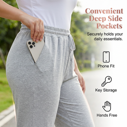 👖Lässige Caprihose für Damen mit Taschen – bequem, atmungsaktiv & perfekt für Frühling & Sommer🌞👜