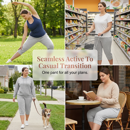 👖Lässige Caprihose für Damen mit Taschen – bequem, atmungsaktiv & perfekt für Frühling & Sommer🌞👜