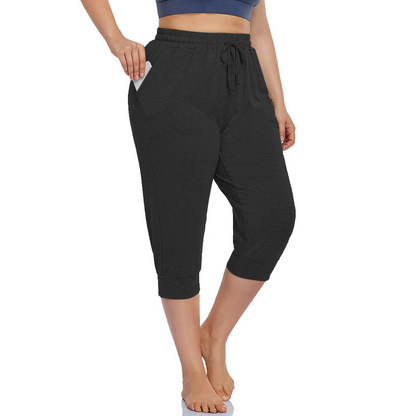 👖Lässige Caprihose für Damen mit Taschen – bequem, atmungsaktiv & perfekt für Frühling & Sommer🌞👜