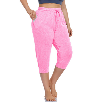 👖Lässige Caprihose für Damen mit Taschen – bequem, atmungsaktiv & perfekt für Frühling & Sommer🌞👜
