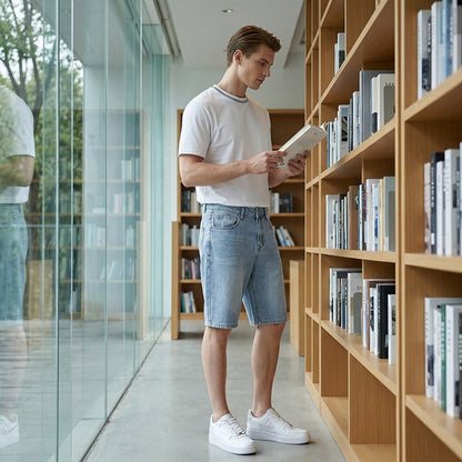 Herren Denim-Shorts mit lässiger, lockere Passform – bequem, strapazierfähig & vielseitig – ideal für Sommer & Freizeit