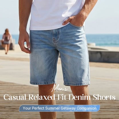 Herren Denim-Shorts mit lässiger, lockere Passform – bequem, strapazierfähig & vielseitig – ideal für Sommer & Freizeit