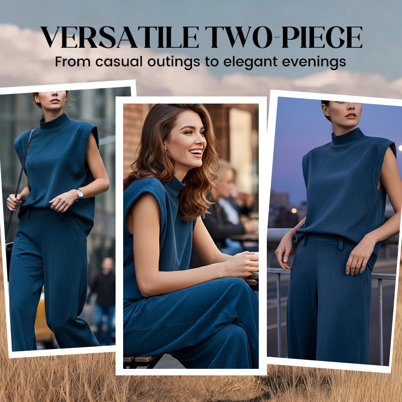 ☀️ Sommerneuheiten – Limited Time Discount 🎁 Wildwest-Set – ärmelloses Oberteil & weite Hose mit engen Knöcheln – aus weichem Wildlederimitat – stylisch, bequem & vielseitig