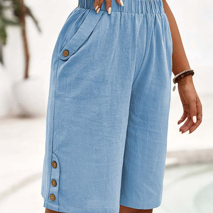 🌞 Sommerneuheiten – Jetzt bis zu 50% sparen! 💰Damen 5/8-Caprihose mit Gummibund – bequem, atmungsaktiv & vielseitig