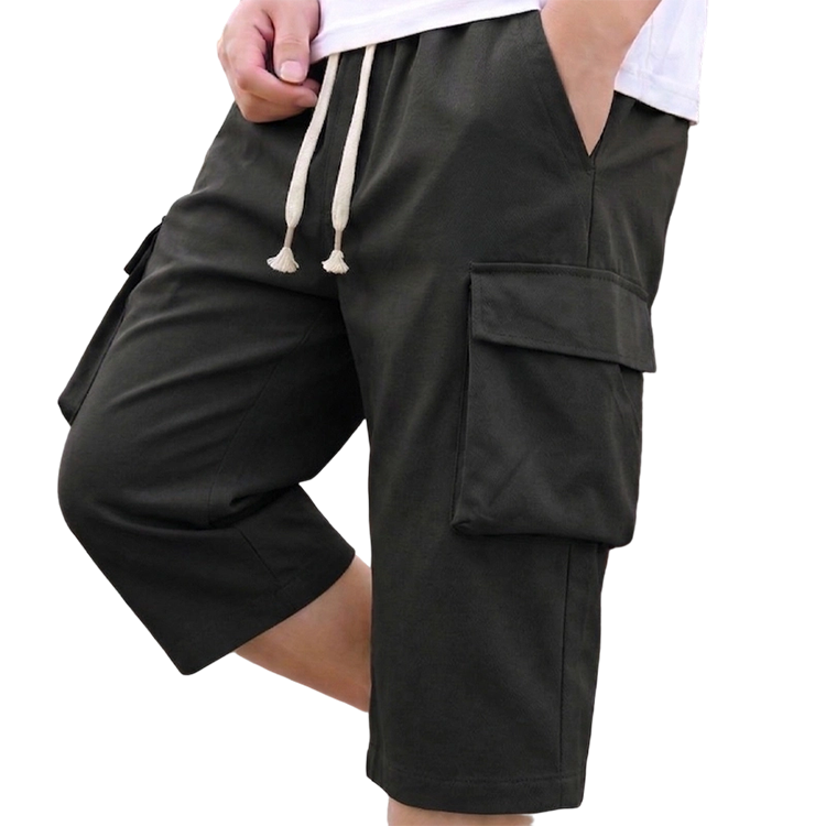 ⌛ Nur noch 1 Woche – 50 % auf alles + kostenloser Versand! ⏰Herren Cargo-Capri-Shorts mit Kordelzug – bequem, vielseitig & strapazierfähig