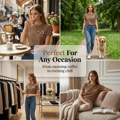 👚 50% RABATT! ✨ Lässiges Damen-Oberteil mit Kurzarm und Print – Bunter Look, weicher Stoff & perfekt für Sommer, Strand oder Freizeit – leicht kombinierbar 🌸