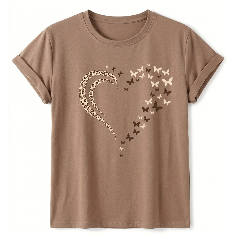 👚 50% RABATT! ✨ Lässiges Damen-Oberteil mit Kurzarm und Print – Bunter Look, weicher Stoff & perfekt für Sommer, Strand oder Freizeit – leicht kombinierbar 🌸