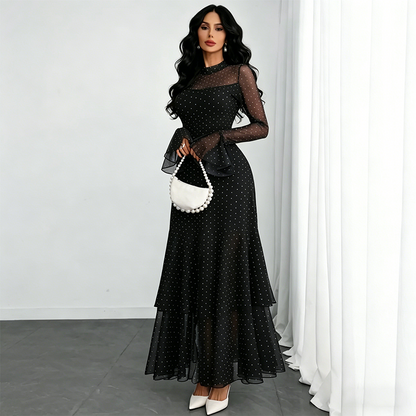🌞NEU: Sommerkollektion mit bis zu 50% Rabatt 🛍️Elegantes Abendkleid mit Stehkragen & Schlitz – figurbetont, schlankmachend & feminin – ideal für Galas, Hochzeiten & besondere Anlässe