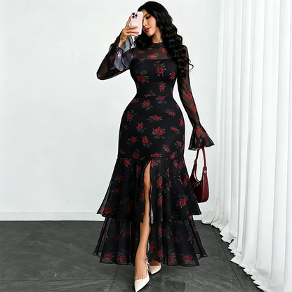 🌞NEU: Sommerkollektion mit bis zu 50% Rabatt 🛍️Elegantes Abendkleid mit Stehkragen & Schlitz – figurbetont, schlankmachend & feminin – ideal für Galas, Hochzeiten & besondere Anlässe