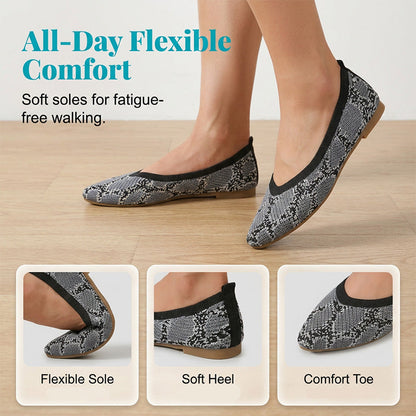 🌞NEU: Sommerkollektion mit bis zu 50% Rabatt 🛍️Damen Leopardenmuster-Schuhe – spitz zulaufend, flacher Absatz