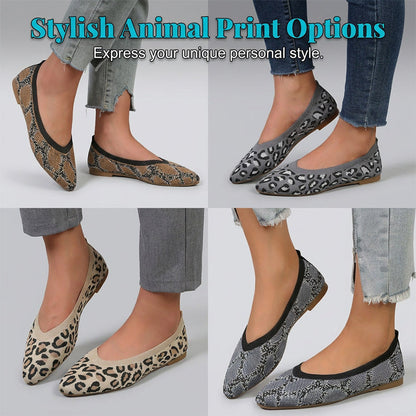 🌞NEU: Sommerkollektion mit bis zu 50% Rabatt 🛍️Damen Leopardenmuster-Schuhe – spitz zulaufend, flacher Absatz