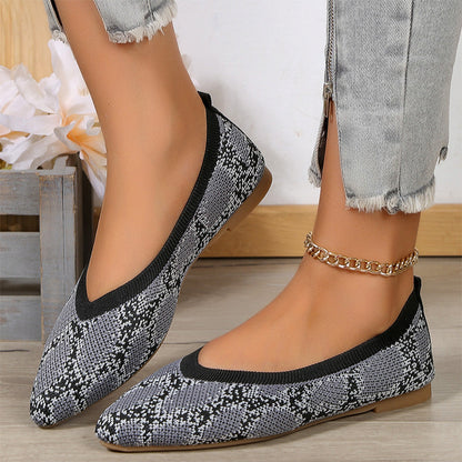 🌞NEU: Sommerkollektion mit bis zu 50% Rabatt 🛍️Damen Leopardenmuster-Schuhe – spitz zulaufend, flacher Absatz