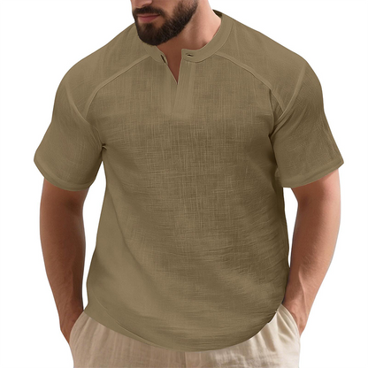 ✨🩳 Einfarbiges Kurzarm-T-Shirt für Herren 👔