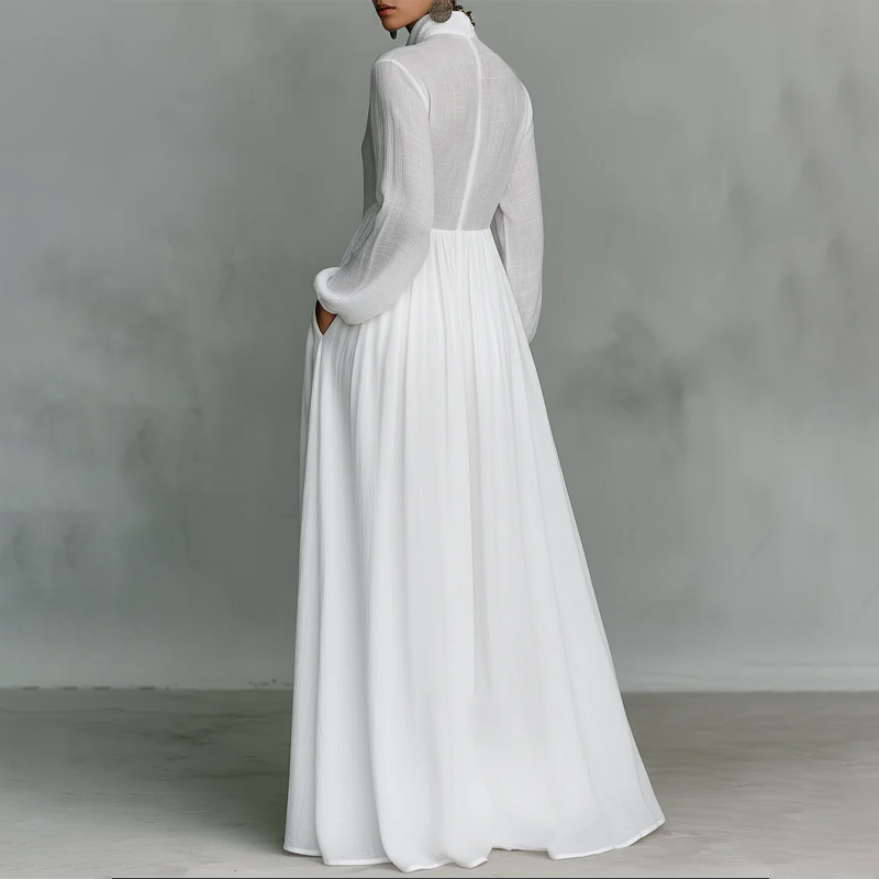 👗 NU 50% RABATT HALVA PRISET ✨ Elegantes plissiertes Maxikleid 🌸