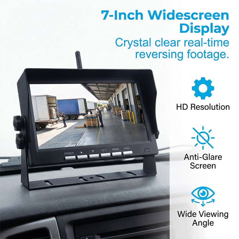 📺 LIMITIERTES ANGEBOT 50% RABATT! ✨ 7-Zoll Rückfahrkamera Set – Wireless, HD, Universal 🚐