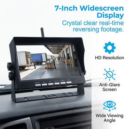 📺 LIMITIERTES ANGEBOT 50% RABATT! ✨ 7-Zoll Rückfahrkamera Set – Wireless, HD, Universal 🚐