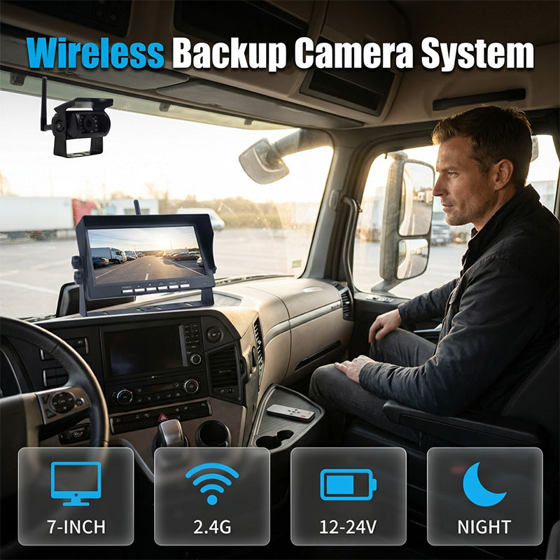 📺 LIMITIERTES ANGEBOT 50% RABATT! ✨ 7-Zoll Rückfahrkamera Set – Wireless, HD, Universal 🚐