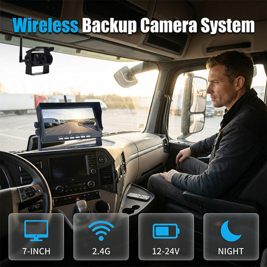 📺 LIMITIERTES ANGEBOT 50% RABATT! ✨ 7-Zoll Rückfahrkamera Set – Wireless, HD, Universal 🚐