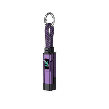 🔌 4-in-1-Ladekabel mit Digitalanzeige und Schlüsselanhänger – Schnellladefunktion, knickfest und kompakt
