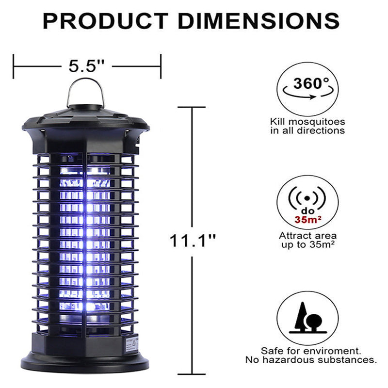 🦟 Effiziente Elektro-Insektenlampe – UV-Licht, geräuschlos & chemiefrei, für Zuhause, Garage & Terrasse 🏡✨