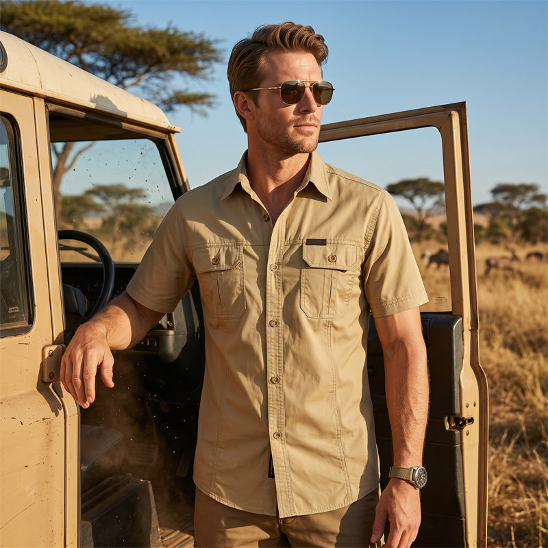 💥 Zeitlich begrenztes Angebot: 40 % Rabatt 👕 Taktisches Kurzarmhemd für Herren – Elegant, praktisch und vielseitig kombinierbar ✨