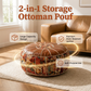 🏠🔥【50% Korting】2-in-1 Opbergpoef | Zelf te Vullen | Bohemian Design✨