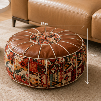 🏠🔥【50% Korting】2-in-1 Opbergpoef | Zelf te Vullen | Bohemian Design✨