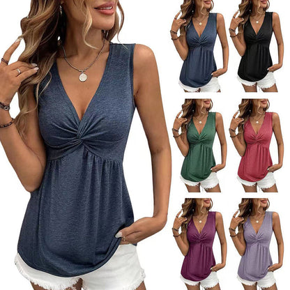🥰Elegantes figurformendes Tanktop mit V-Ausschnitt