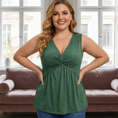 🥰Elegantes figurformendes Tanktop mit V-Ausschnitt