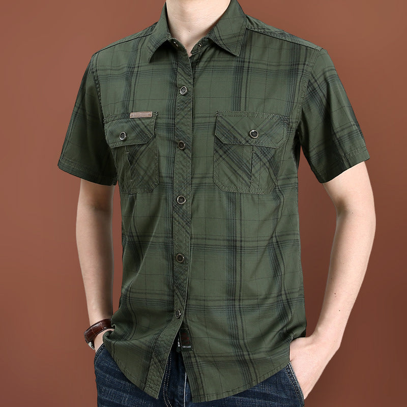 👕🌞 Kurzärmeliges kariertes Freizeithemd für Herren – luftig, lässig & vielseitig, jetzt −50%