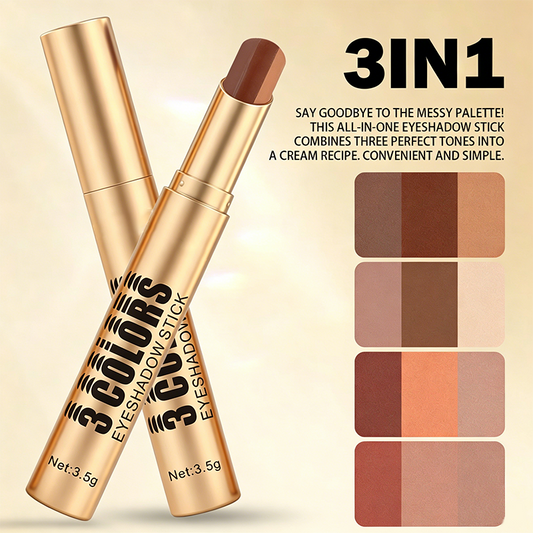💄TIJDELIJKE AANBIEDING 50% KORTING💥3-in-1 Gradient Eyeshadow Stick – Eén veeg, waterproof, gebogen punt ✨