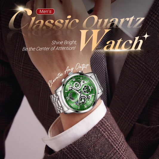Heren klassiek kwarts horloge