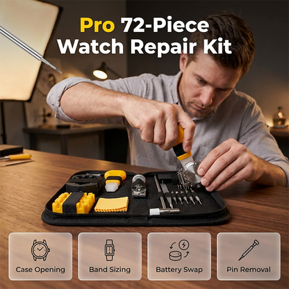 📢📢50% OFF !! ⏰ Complete 72-Piece Watch Repair Kit ⌚ Everything You Need to Fix, Adjust & Revive Your Watch – All in One Box ✨