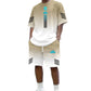 👕 Men's Summer T-Shirt & Shorts Two-Piece Set – Gradient Design & Breathable Fabric ☀️