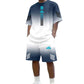 👕 Men's Summer T-Shirt & Shorts Two-Piece Set – Gradient Design & Breathable Fabric ☀️