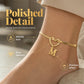 Heart Initial Anklet Snake Chain