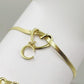 Heart Initial Anklet Snake Chain