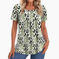 💞 Women's Casual Printed Round Neck Short Sleeve Top – Effortless Everyday Elegance 🌸