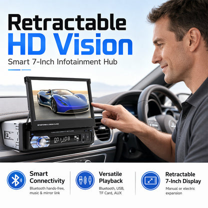 📢📢50% OFF !! ⏰7-Inch Retractable Bluetooth MP5 Car Player