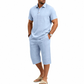 🌊☀️ LIMITED TIME 50% OFF! 👕Men's Summer Shirt & Crop Pants Set – Breathable linen & relaxed fit – Stay cool on sunny days.