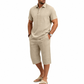 🌊☀️ LIMITED TIME 50% OFF! 👕Men's Summer Shirt & Crop Pants Set – Breathable linen & relaxed fit – Stay cool on sunny days.