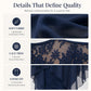 Women's Lace Splicing 3/4 Sleeve Midi Dress